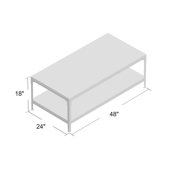 17 Stories Feickert Two-Tone Coffee Table with Lower Storage 17 Stories Feickert Two-Tone Coffee Table with Lower Storage